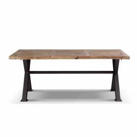 Tavolo da Pranzo DKD Home Decor Metallo Ferro Legno Riciclato 200 x 100 x 78 cm