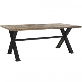 Tavolo da Pranzo DKD Home Decor Metallo Ferro Legno Riciclato 200 x 100 x 78 cm