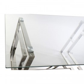 Tavolo da Pranzo DKD Home Decor S3023073 Cristallo Acciaio (180 x 90 x 75 cm)