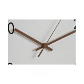 Orologio da Parete Home ESPRIT Bianco Marrone Naturale PVC 30 x 4 x 30 cm (2 Unità)