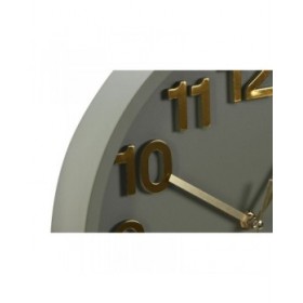 Orologio da Parete Home ESPRIT Verde Grigio PVC Città 30 x 4 x 30 cm (2 Unità)