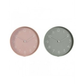 Orologio da Parete Home ESPRIT Menta PVC 30 x 4 x 30 cm (2 Unità)