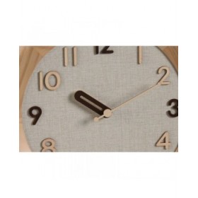 Orologio da Parete Home ESPRIT Beige Naturale Legno 30 x 5 x 30 cm (2 Unità)