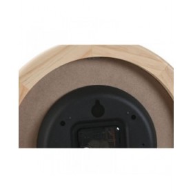 Orologio da Parete Home ESPRIT Beige Naturale Legno 30 x 5 x 30 cm (2 Unità)