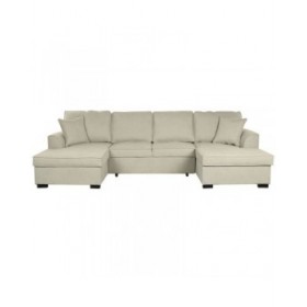 Divano Letto Home ESPRIT Sabbia Moderno 298 x 154 x 92 cm