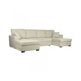 Divano Letto Home ESPRIT Sabbia Moderno 298 x 154 x 92 cm