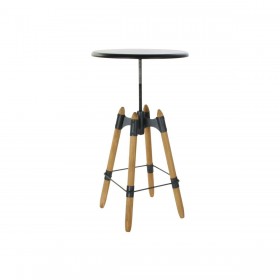 Tavolo aggiuntivo DKD Home Decor 8424001831456 60 x 60 x 105 cm Naturale Nero Metallo Legno