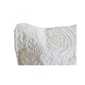 Cuscino DKD Home Decor Bianco Poliestere Floreale 60 x 10 x 40 cm