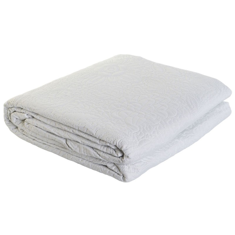 Trapunta DKD Home Decor Bianco Osimano 270 x 270 x 1 cm