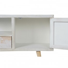Mobile TV DKD Home Decor Bianco Legno Bambù (140 x 40 x 51 cm)