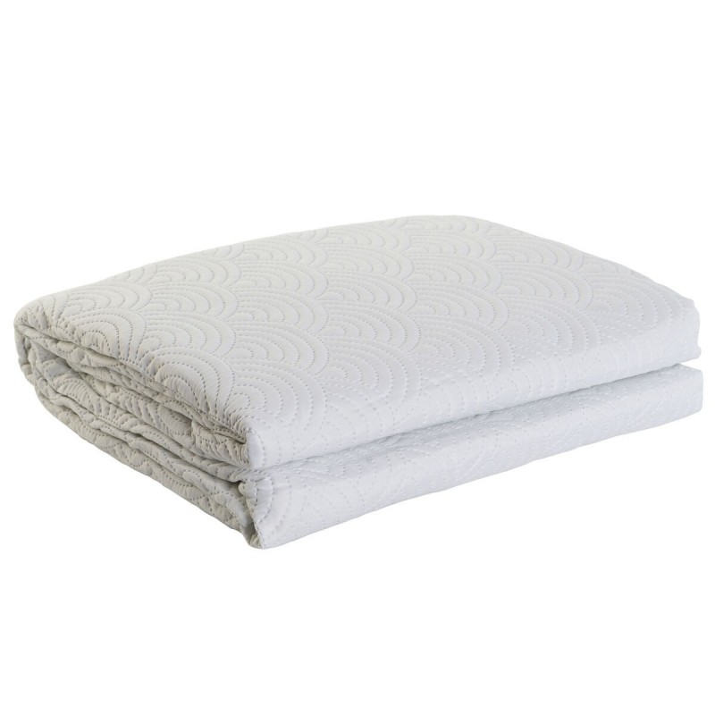 Trapunta DKD Home Decor Bianco Osimano 270 x 270 x 1 cm
