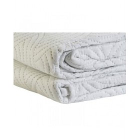 Trapunta DKD Home Decor Bianco Osimano 270 x 270 x 1 cm