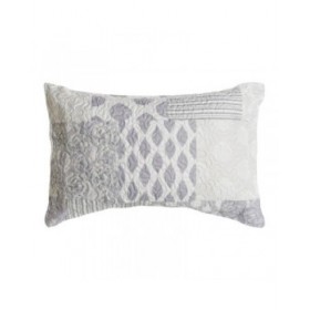 Cuscino DKD Home Decor Beige Grigio Poliestere Patchwork 60 x 10 x 40 cm