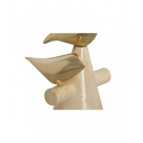 Statua Decorativa Home ESPRIT Dorato Avorio Uccelli Romantico 16,5 x 14 x 27 cm