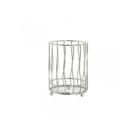 Cestello per posate Home ESPRIT Argentato Metallo 11.5 x 11.5 x 15.5 cm