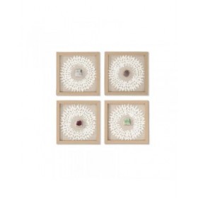 Quadro Home ESPRIT Bianco Naturale Moderno 22 x 2 x 22 cm