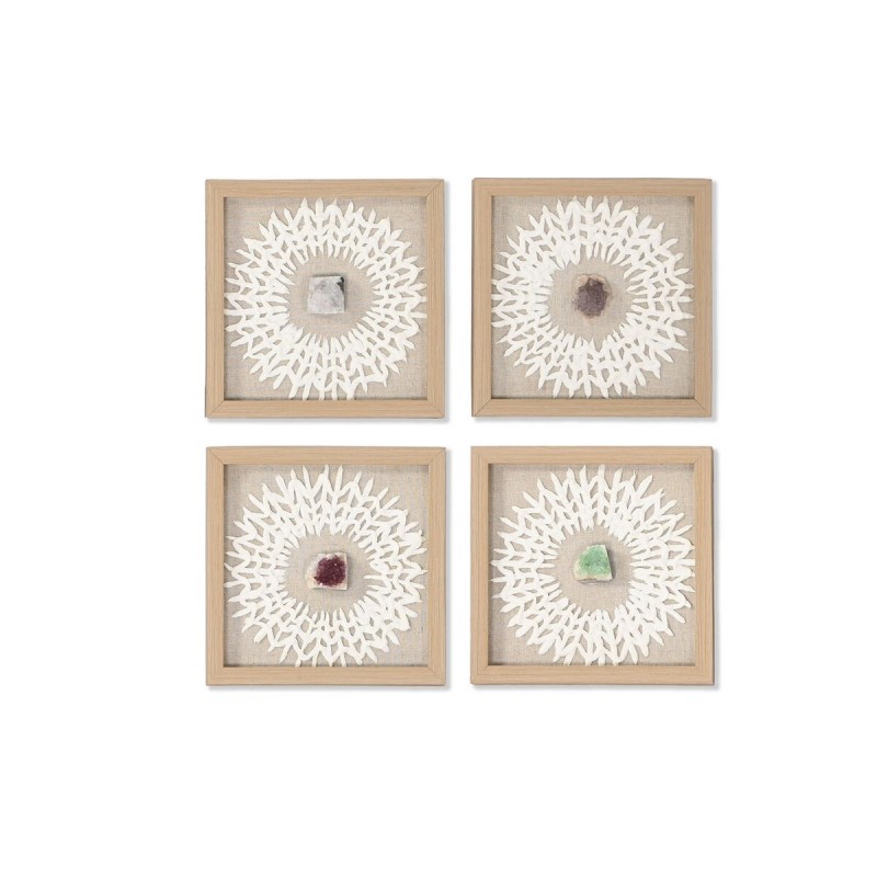 Quadro Home ESPRIT Bianco Naturale Moderno 22 x 2 x 22 cm
