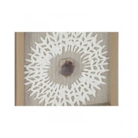 Quadro Home ESPRIT Bianco Naturale Moderno 22 x 2 x 22 cm