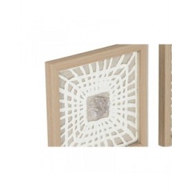 Quadro Home ESPRIT Bianco Naturale Moderno 22 x 2 x 22 cm