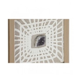 Quadro Home ESPRIT Bianco Naturale Moderno 22 x 2 x 22 cm