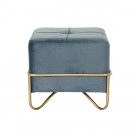 Panca DKD Home Decor 8424001850921 Azzurro Multicolore Dorato Schiuma Metallo Legno MDF 42 x 42 x 38 cm