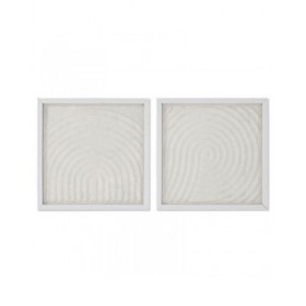 Quadro Home ESPRIT Bianco Naturale Moderno Scandinavo 35 x 2 x 35 cm