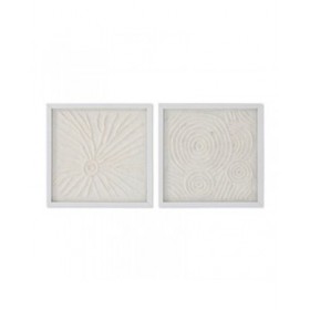 Quadro Home ESPRIT Bianco Naturale Scandinavo 35 x 2 x 35 cm