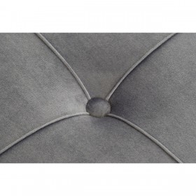 Panca DKD Home Decor   Schiuma Grigio Dorato Metallo Poliestere Velluto Legno MDF (80 x 80 x 47 cm)