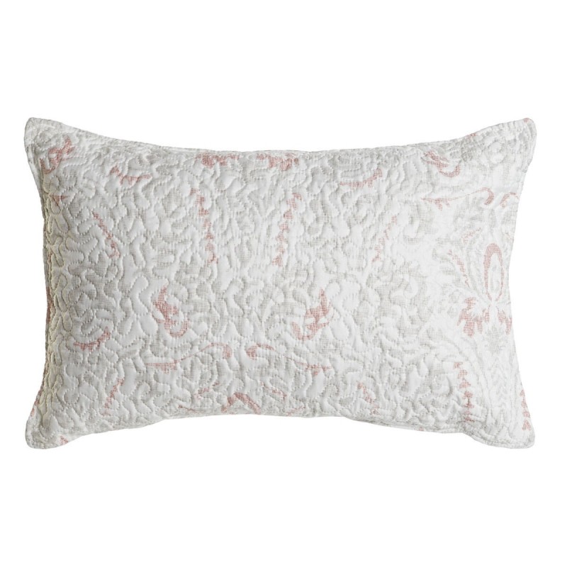 Cuscino DKD Home Decor Bianco Poliestere Floreale 60 x 10 x 40 cm