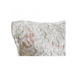 Cuscino DKD Home Decor Bianco Poliestere Floreale 60 x 10 x 40 cm