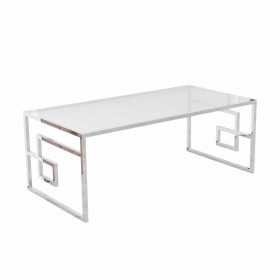 Tavolo aggiuntivo DKD Home Decor ‎S3023338 Cristallo Argentato Metallo Orientale (120 x 45 x 60 cm)