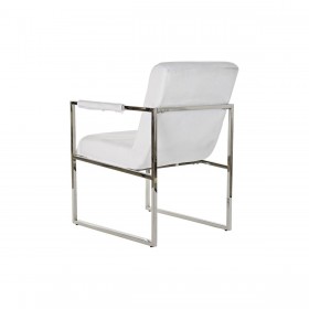 Sedia DKD Home Decor Poliestere Acciaio Bianco (56 x 68 x 92 cm)