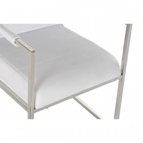 Sedia DKD Home Decor Poliestere Acciaio Bianco (56 x 68 x 92 cm)