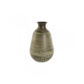 Vaso Home ESPRIT Verde Alluminio 18 x 18 x 30 cm