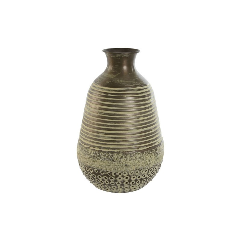 Vaso Home ESPRIT Verde Alluminio 18 x 18 x 30 cm