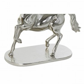 Tavolo aggiuntivo DKD Home Decor 8424001856442 Cavallo Cristallo Argentato Trasparente Alluminio (54 x 39 x 57 cm)