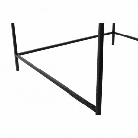 Tavolo aggiuntivo DKD Home Decor 61 x 61 x 49 cm Nero Dorato Acciaio Alluminio