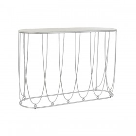 Ingresso DKD Home Decor Argentato Metallo Bianco Marmo 115 x 35 x 78 cm