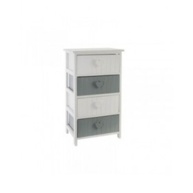 Cassettiera Home ESPRIT Bianco Grigio 40 x 29 x 73 cm