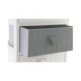 Cassettiera Home ESPRIT Bianco Grigio 40 x 29 x 73 cm