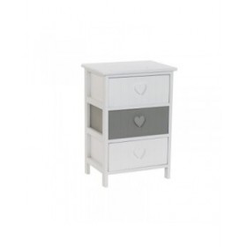 Cassettiera Home ESPRIT Bianco Grigio 40 x 29 x 58 cm
