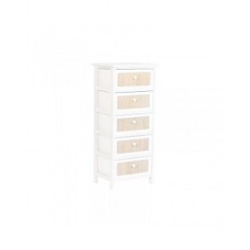 Cassettiera Home ESPRIT Bianco Cottage Decapaggio 40 x 29 x 90 cm