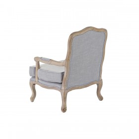 Poltrona DKD Home Decor 66 x 66 x 94 cm Naturale Legno Grigio chiaro
