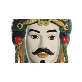 Vaso Home ESPRIT Verde Multicolore Porcellana 20 x 20 x 29 cm (2 Unità)