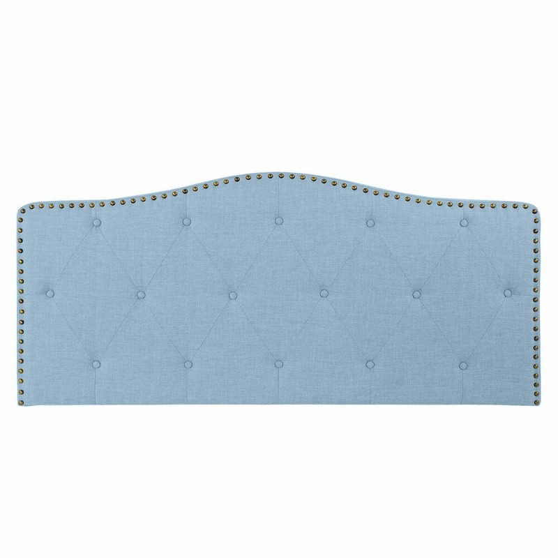 Testiera del Letto DKD Home Decor Azzurro Beige Celeste Legno d'albero della gomma 146 x 6 x 68 cm