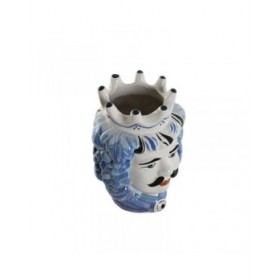 Vaso Home ESPRIT Azzurro Bianco Porcellana 15 x 15 x 26 cm