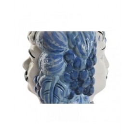 Vaso Home ESPRIT Azzurro Bianco Porcellana 15 x 15 x 26 cm