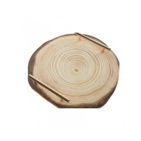 Centrotavola Home ESPRIT Marrone Dorato 30 x 30 x 4 cm (2 Unità)