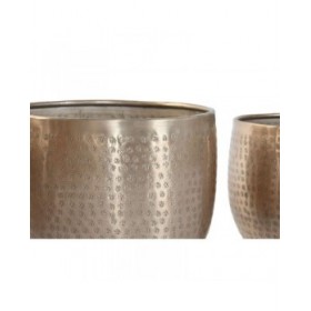 Vaso Home ESPRIT Dorato Alluminio 35 x 35 x 29,5 cm (5 Unità)