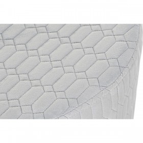 Poggiapiedi DKD Home Decor Poliestere Blu cielo Spugna Legno MDF (55 x 55 x 35 cm)